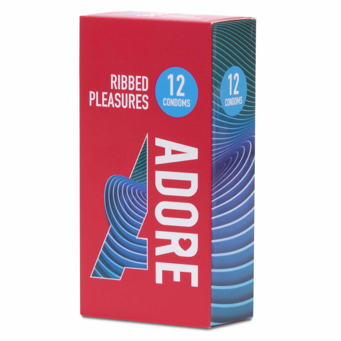 Adore Ribbed Pleasure stimuliuojantys prezervatyvai 12 vnt.