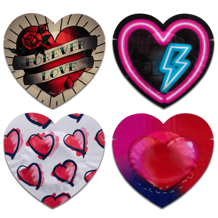Pasante Heart širdelės formos prezervatyvai 4 vnt.