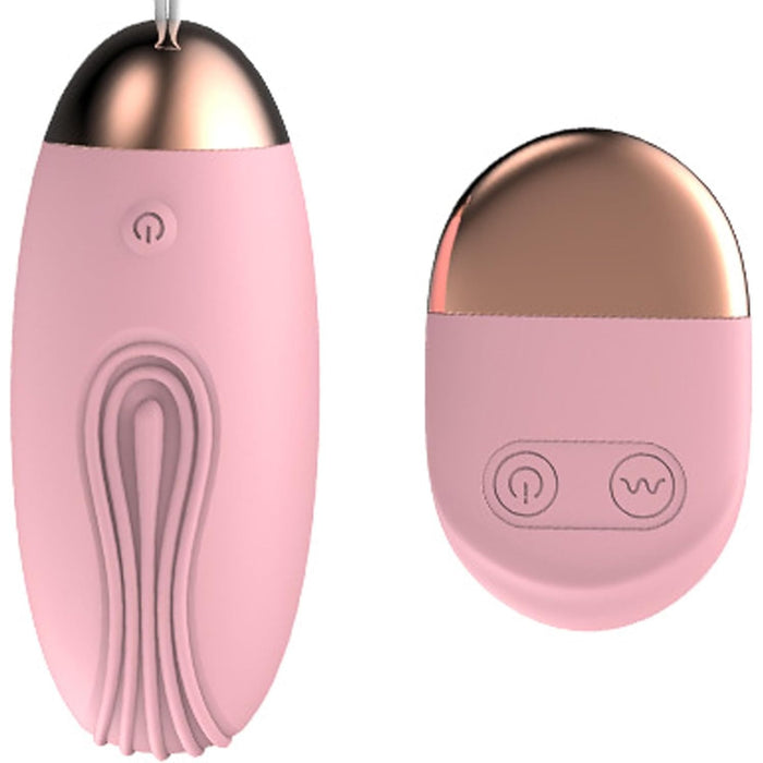 Rosa Mini Eiervibrator moterims su 10 vibracijos režimų ir nuotoliniu valdymu