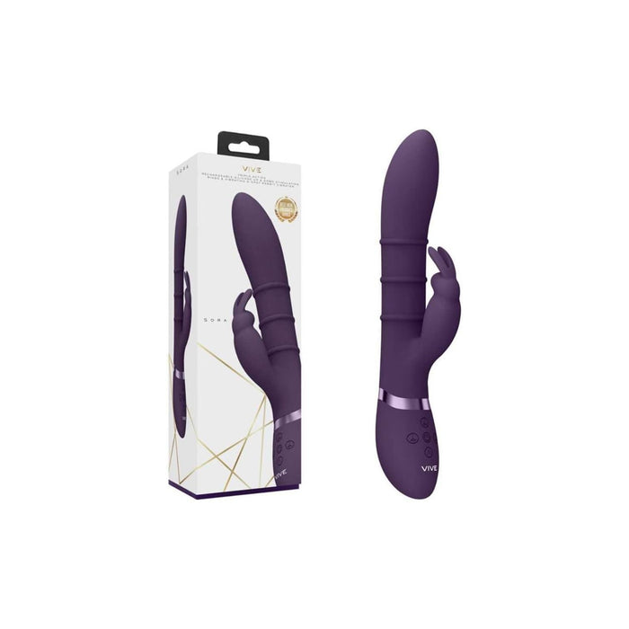 Stylish G-spot vibrator with dual stimulation and 7 frequencies