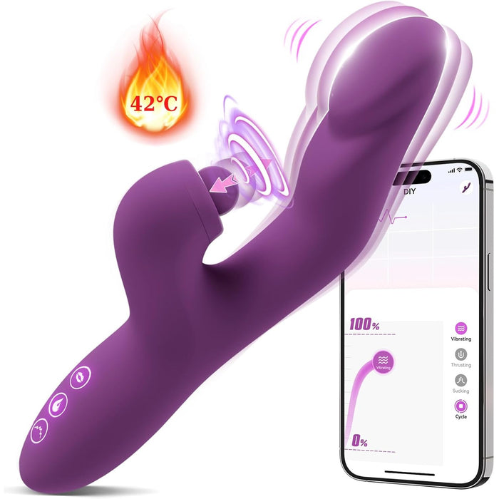 3-in-1 Vibratorius su 10 vibracijos režimų ir šildymo funkcija moterims