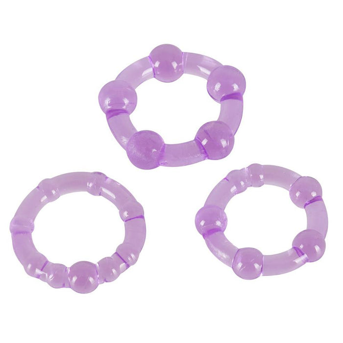 Get Hard violetinių penio žiedų komplektas