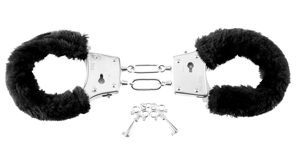Beginner's Safe and Furry Cuffs with Plush Covers – Comfortable Handcuffs for Bondage