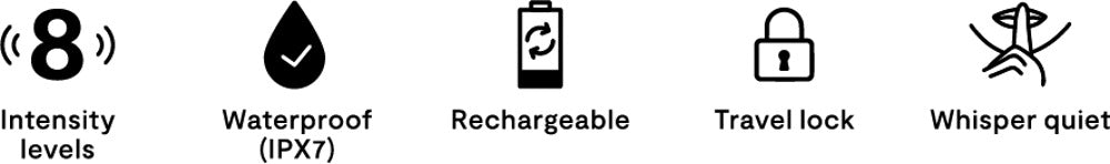 Tango X – powerful and compact massager with 7 vibration modes and 8 speeds