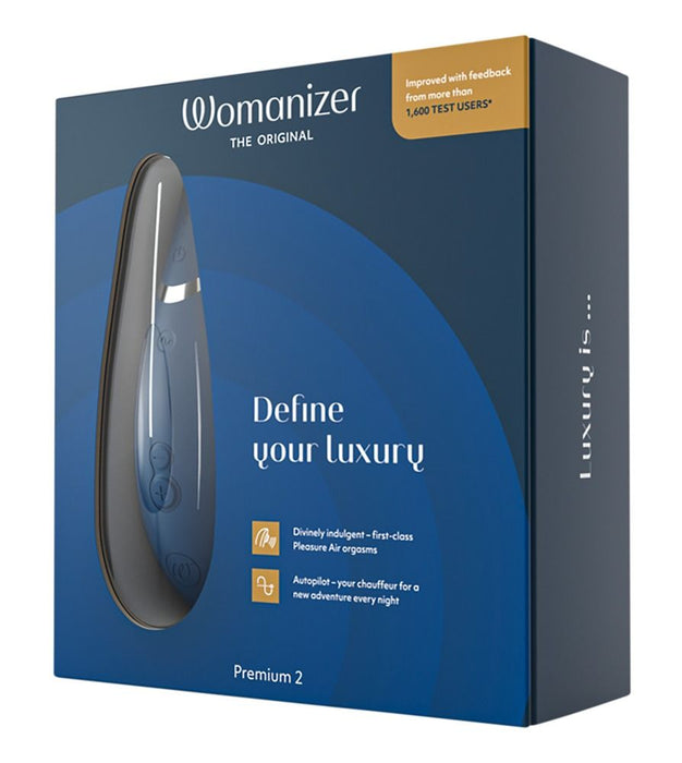 Womanizer Premium 2 mėlynas moteriškas stimuliatorius