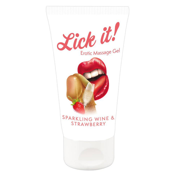 Lick It Sparkling Wine & Strawberry oralinis lubrikantas 50ml