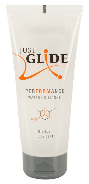 Just Glide Performance – ilgai išliekantis vandens pagrindo lubrikantas su silikonu, tinkantis sekso žaislams