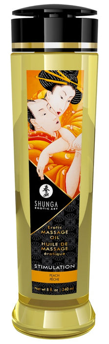 Luxurious Erotic Massage Oil with Sensual Peach Scent for Intimate and Passionate Massages 240 ml