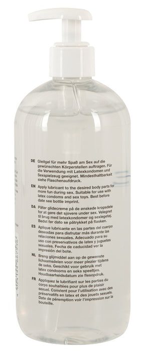 Thick water-based lubricant for toys – safe to use with latex condoms, 500 ml bottle