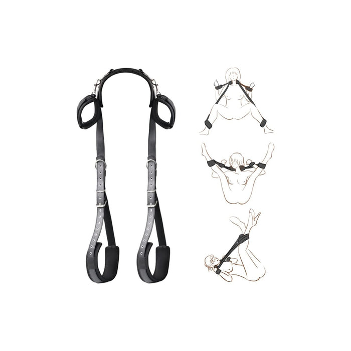 Luxury SM play set with handcuffs and leg cuffs and adjustable straps