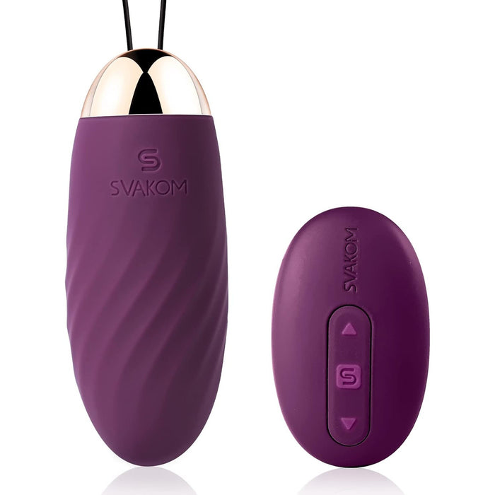 Deluxe vibrating egg with remote control and 26 modes for pleasure