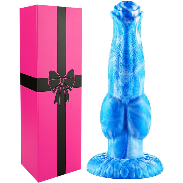 Large 22 cm realistic silicone dildo with thick handle and strong attachment base