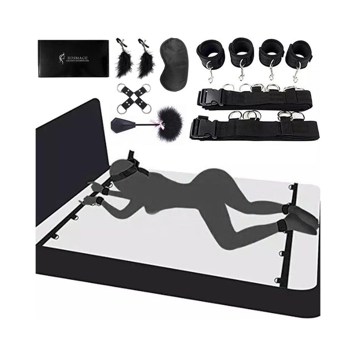 Luxury 7-piece SM set with feather whips and eye mask