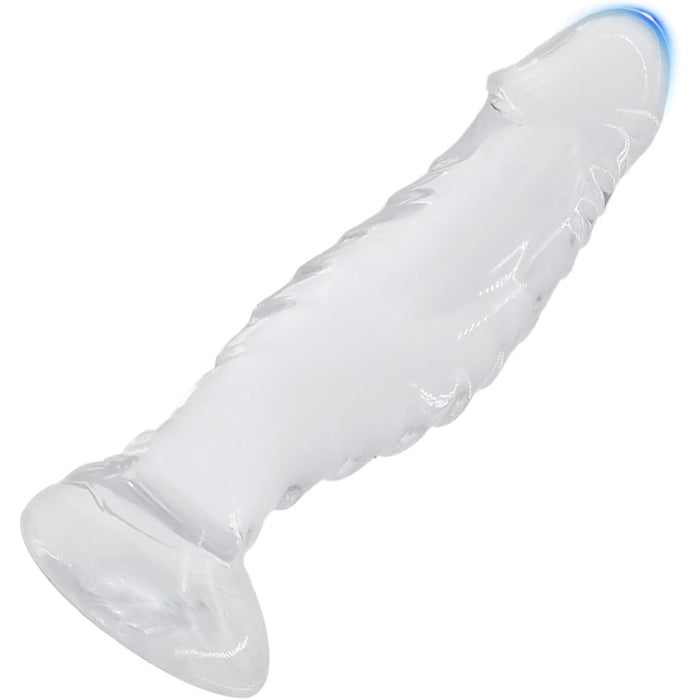 17 cm Clear Silicone Dildo with Strong Clip – Perfect Couple and Solo Toy