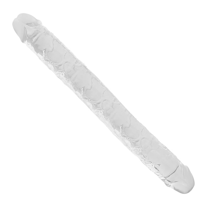 Flexible transparent double dildo for women and couples