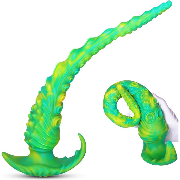 35 cm Realistiškas Ilgas Kalmaro Formos Dildo – Minkštas, Saugus Medžiaga
