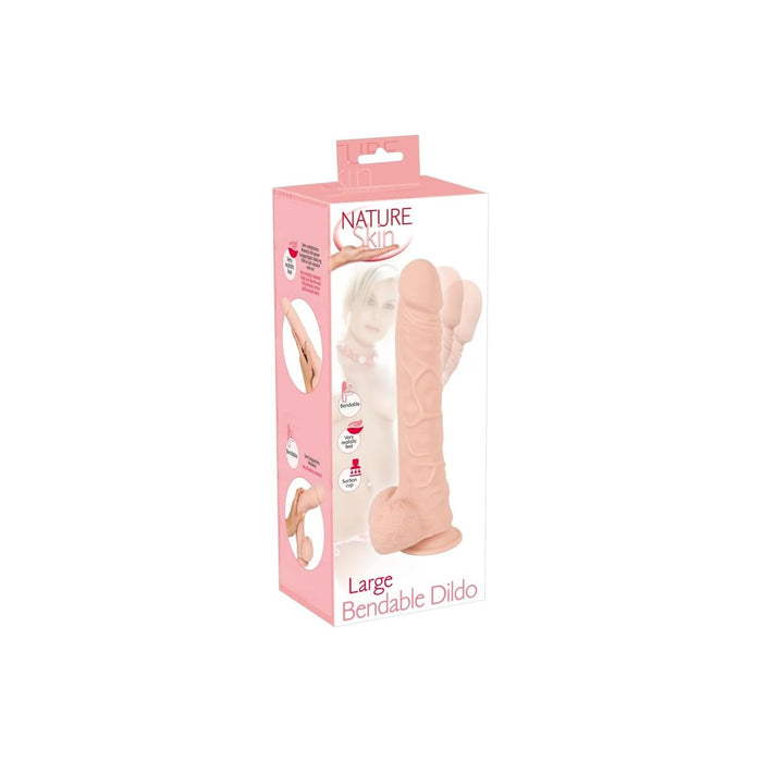 Natural design large dildo with strong attachment base