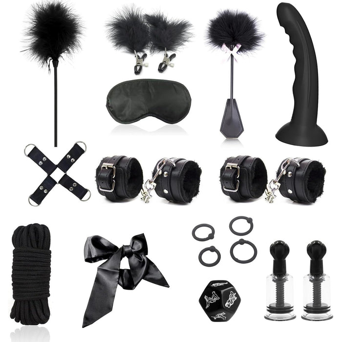 15 dalių BDSM rinkinys poroms – aukštos kokybės ir universali priežiūra