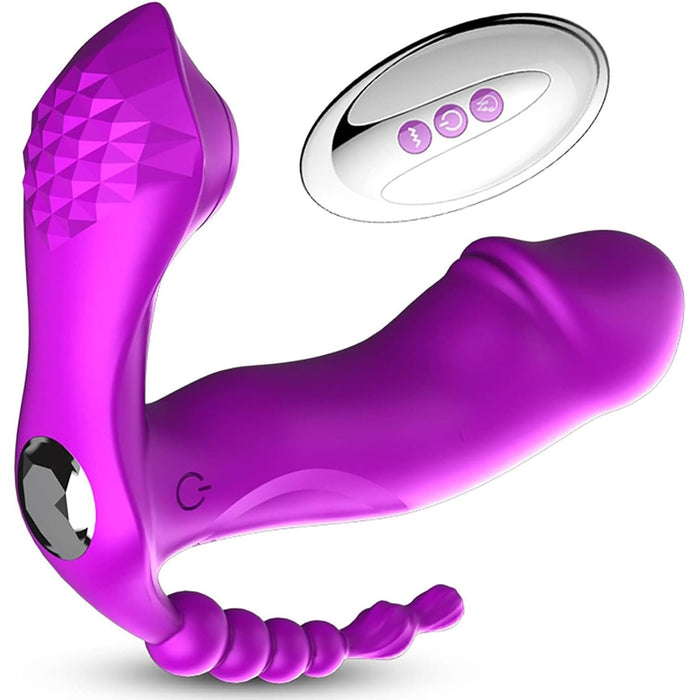 3-in-1 dual vibrator set with 10 modes and heating function