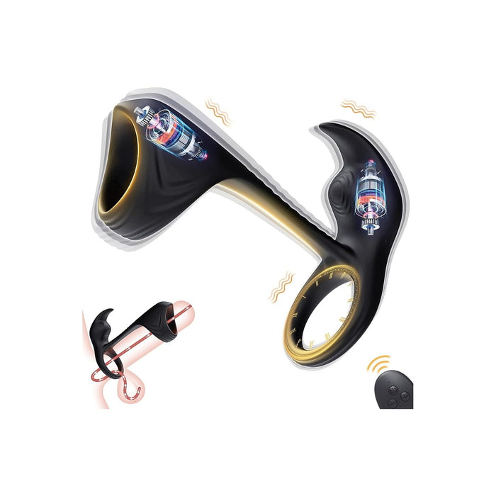 Anal vibrator with remote control and 10 vibration modes for intense sensations