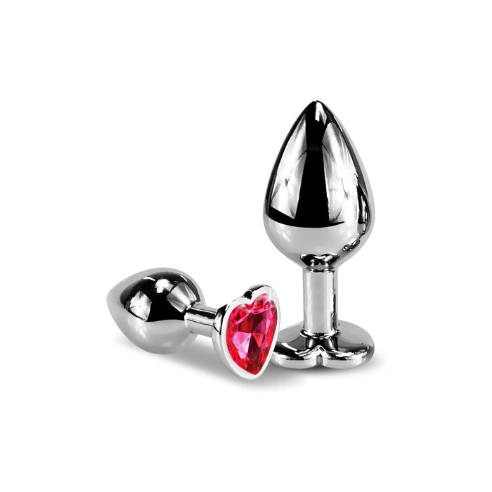 Metal Anal Plugs Set of 2 Sizes with Crystal – Delicate for Women and Men