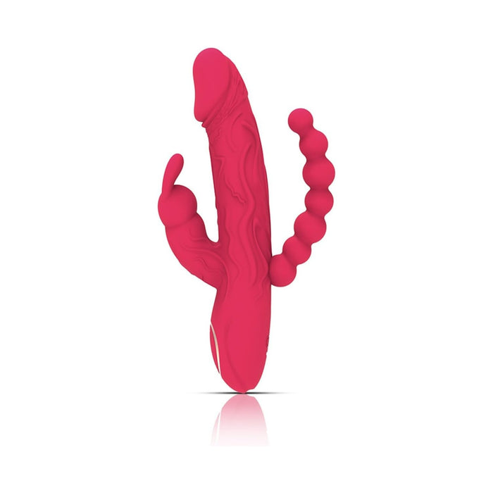 3-in-1 Rabbit Vibrator su stipria vibracija ir stūmoklio funkcija moterims