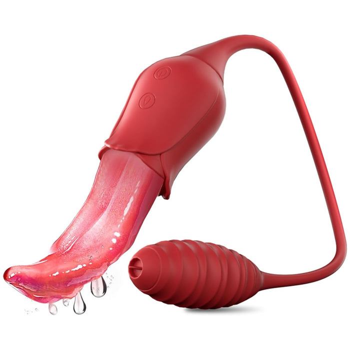 Mini 2-in-1 Vibratorius moterims su 10 vibracijos ir liežuvio režimų