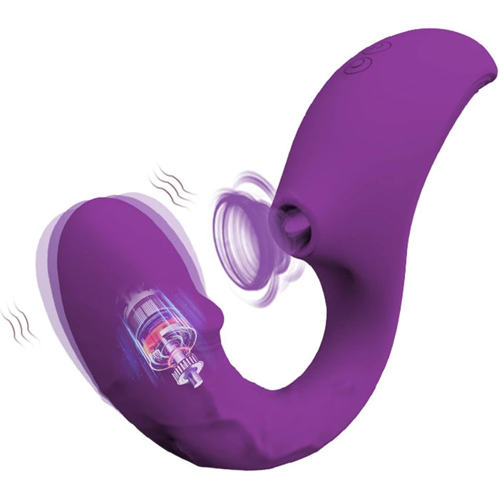 G-spot vibrator with tongue function and 21 modes for pleasure