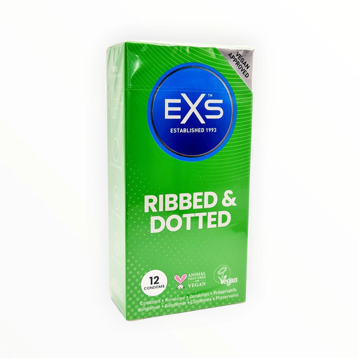 EXS Ribbed & Dotted – condoms with ribs and dots, 12 pcs