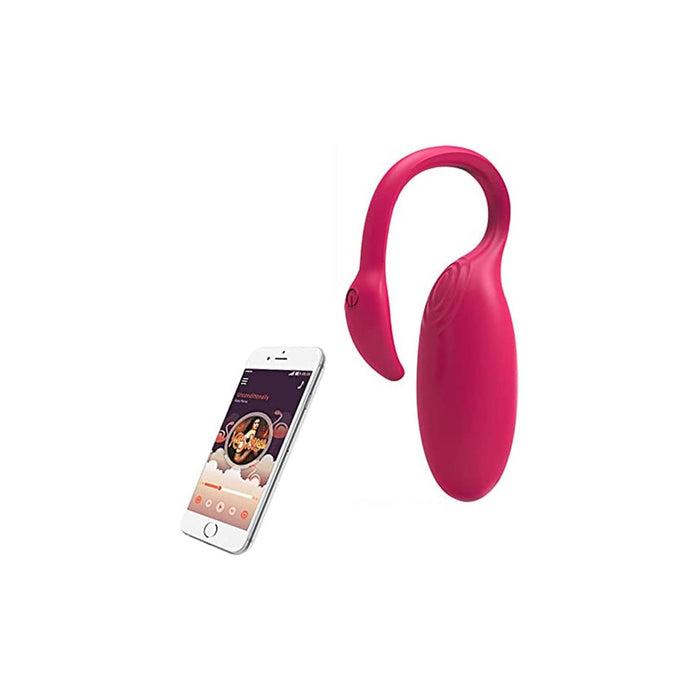 Bluetooth-controlled silicone vibrating egg Flamingo with Dildo function