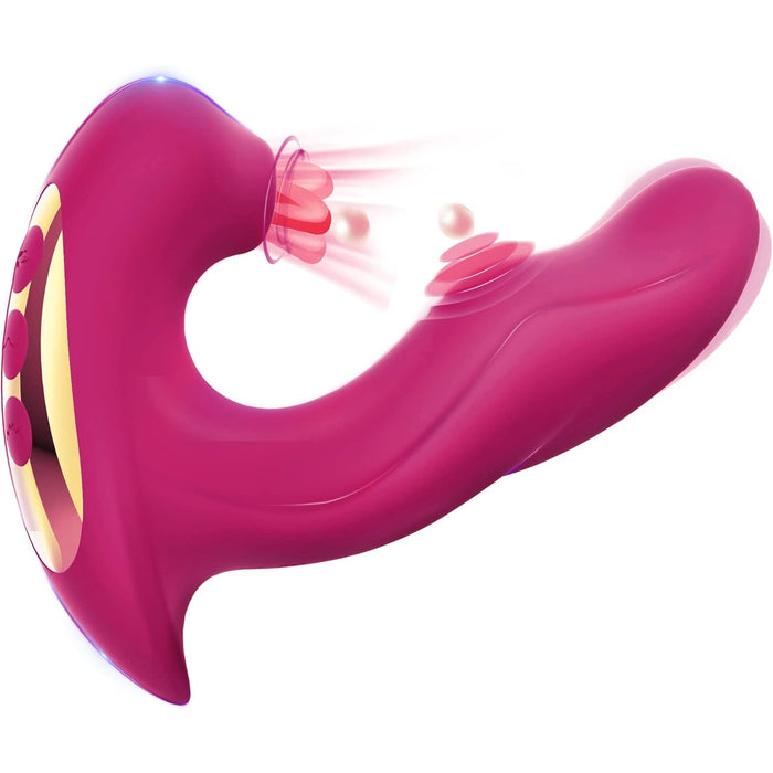 3-in-1 Vibrator su 10 vibracijos režimais ir klitorio stimuliacija moterims