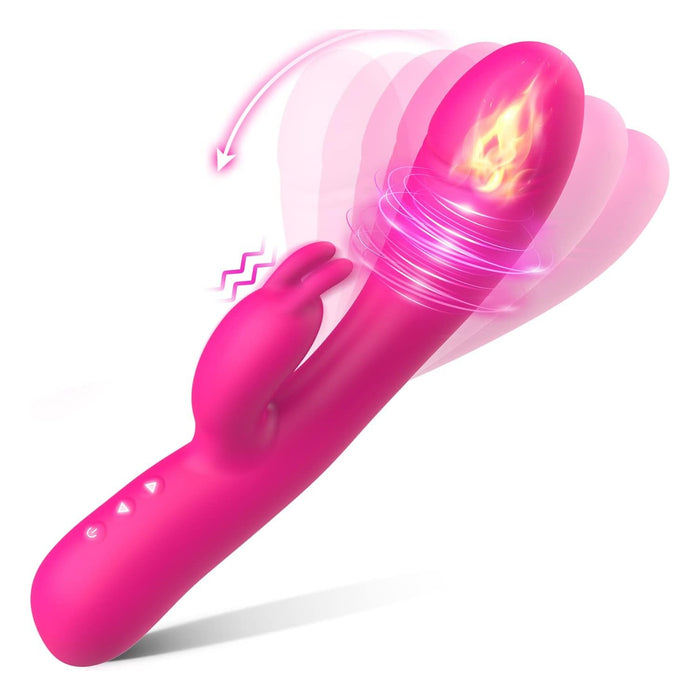 Quiet and powerful rabbit vibrator with 20 vibration modes and suction cup
