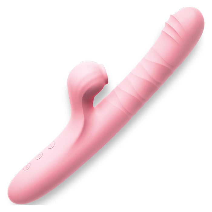 24cm Vibrator su 10 režimų vibracija ir stipriai veikianti siurbimo funkcija moterims