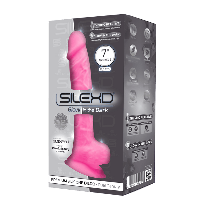 SILEXD Model 1 Pink silikoninis penio imitatorius 7in