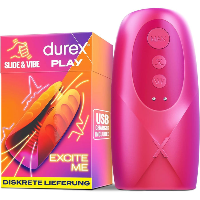 Durex Slide &amp; Vibe masturbator with 3 touch and 7 vibration modes