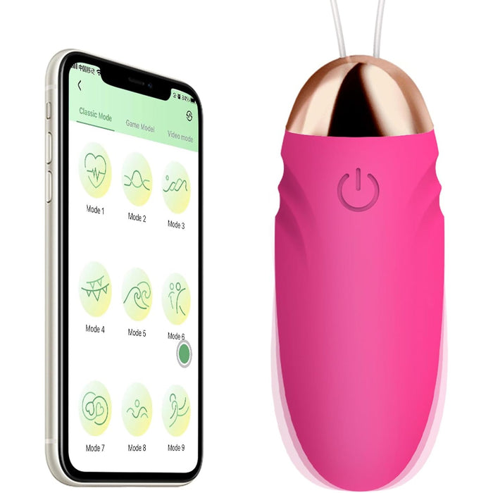 Vibrating vibrating egg with 9 modes and APP control for women
