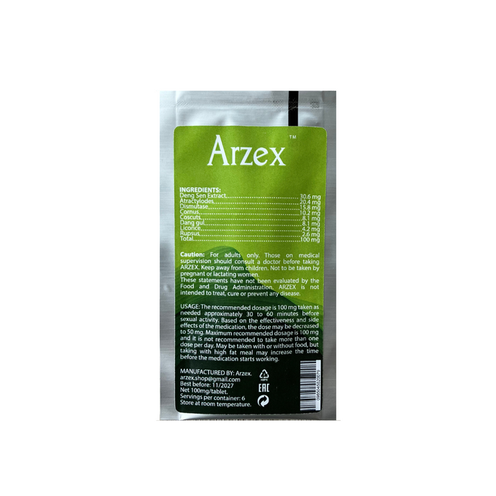 Arzex Green maisto papildas vyrams 6 tab.