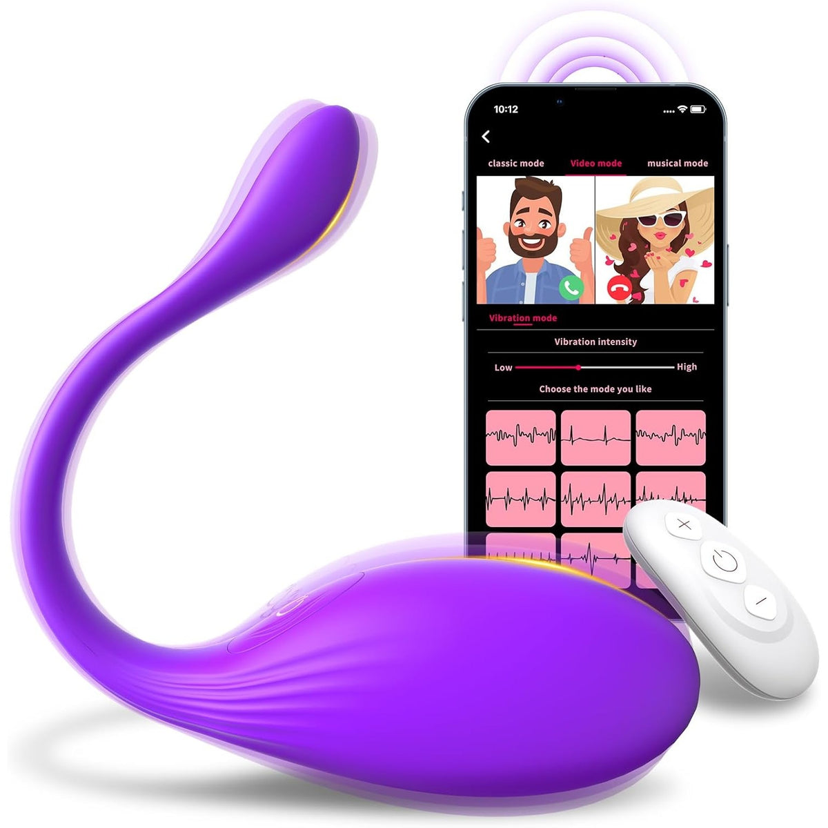 Couples vibrator with 10 modes and app control  Aistra