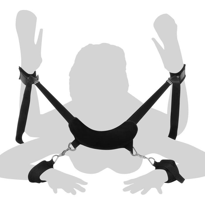 BDSM sex restraint set for couples with comfortable handcuffs and leg cuffs