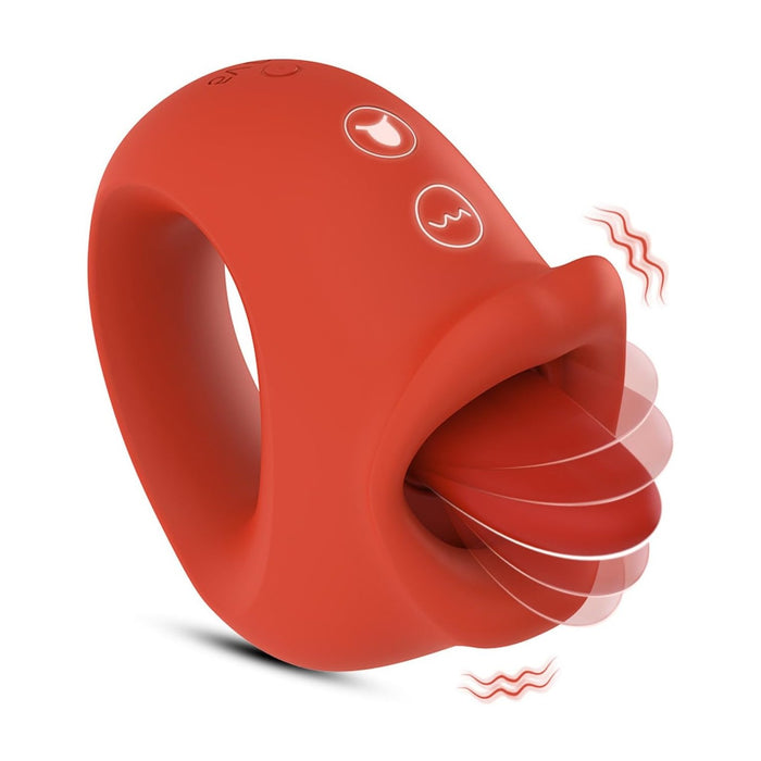 Mini vibrator for women with 10 licking and vibration modes - silent silicone clitoral stimulator