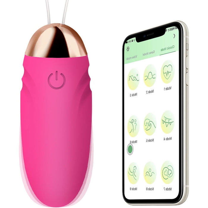 APP controlled Mini vibrating egg for women with 9 modes and powerful stimulation