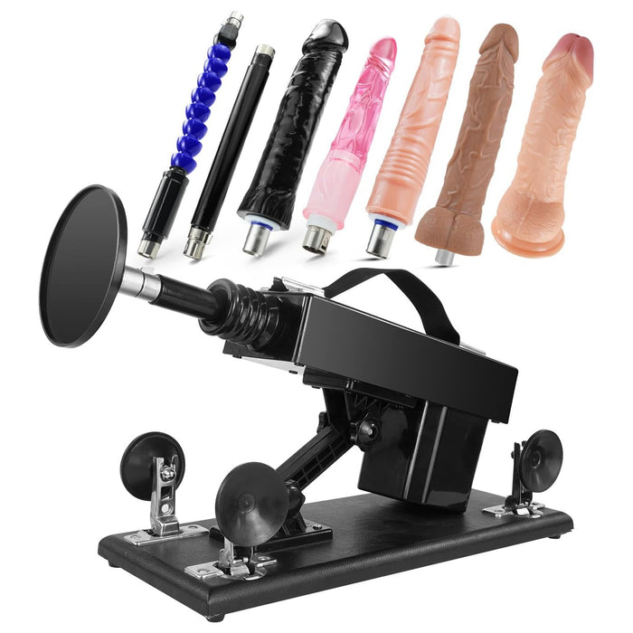 Automatic sex machine with adjustable speed and angle for couples