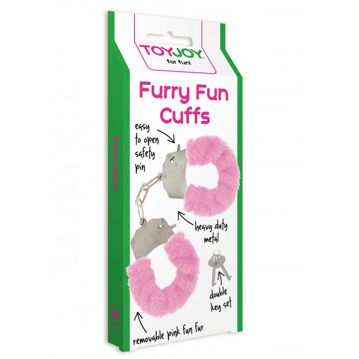 Furry Fun Cuffs rožiniai pūkuoti antrankiai