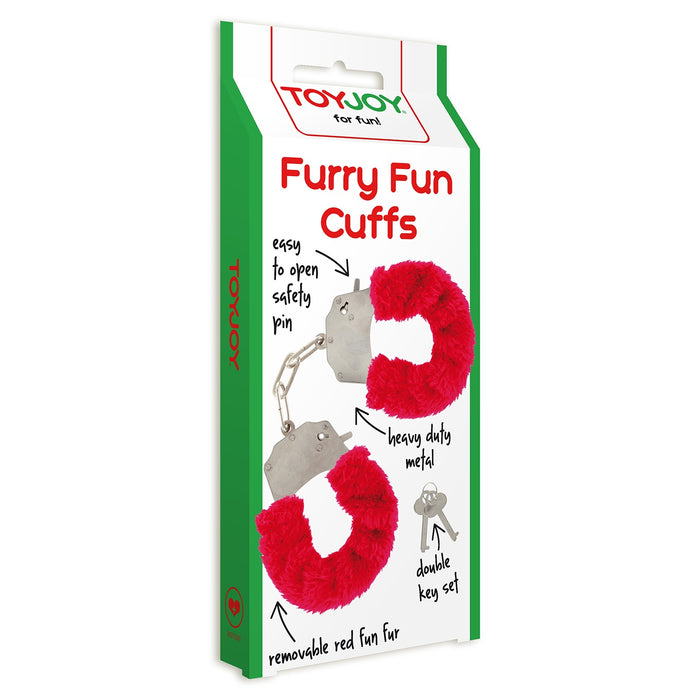 Furry Fun Cuffs raudoni pūkuoti antrankiai