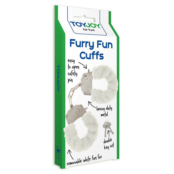 Furry Fun Cuffs balti pūkuoti antrankiai