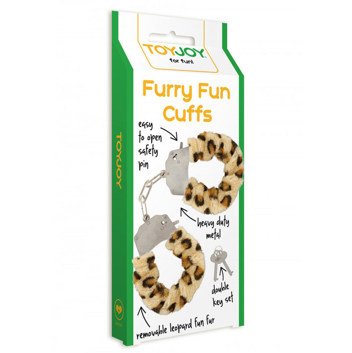 Furry Fun Cuffs leopardiniai pūkuoti antrankiai