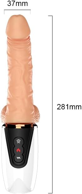 Dildo vibrator with 7 different movement and vibration modes, heated, ergonomic design