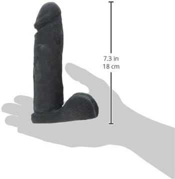 8 colių juodas UltraSKYN UR3 Vac-U-Lock dildo – itin realistiškas ir universalus