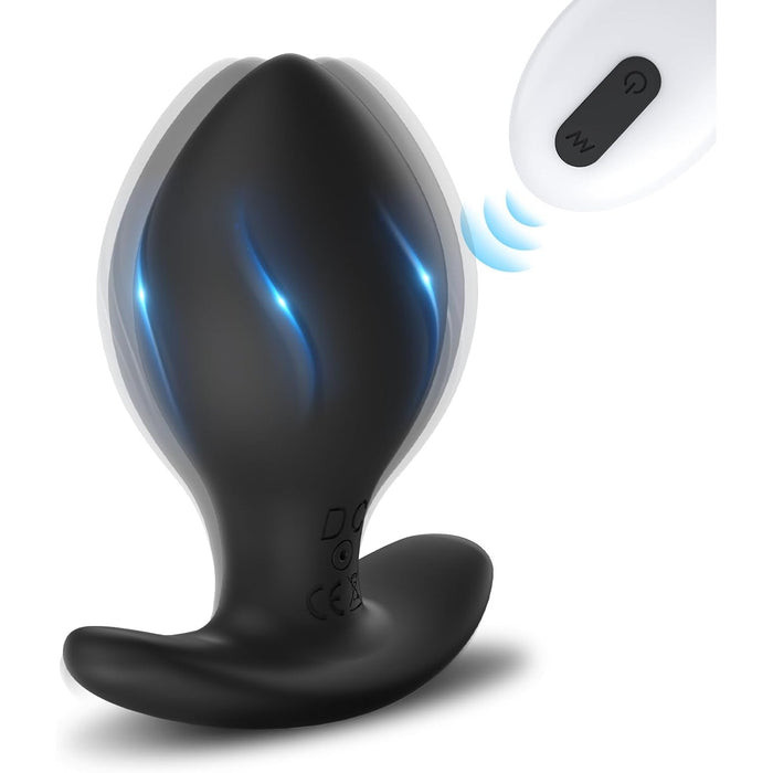 Ergonomiškas didelis analinis stimulatorius su 10 vibracijos režimų ir nuotoliniu pulteliu