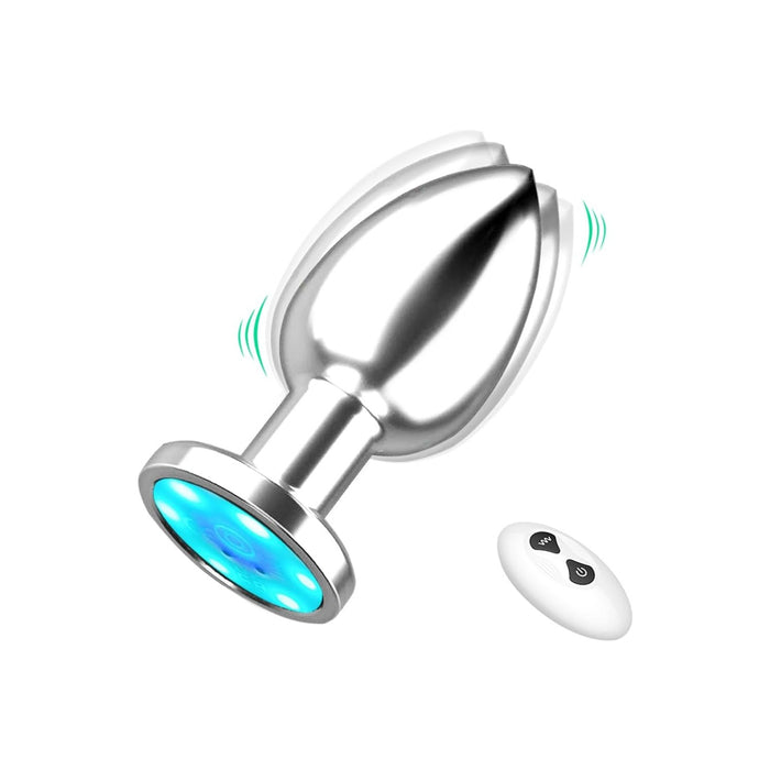 LED Anal Plug for Beginners With 10 Vibration Modes and Remote Control